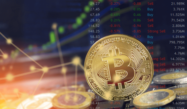 Representation of Bitcoin.