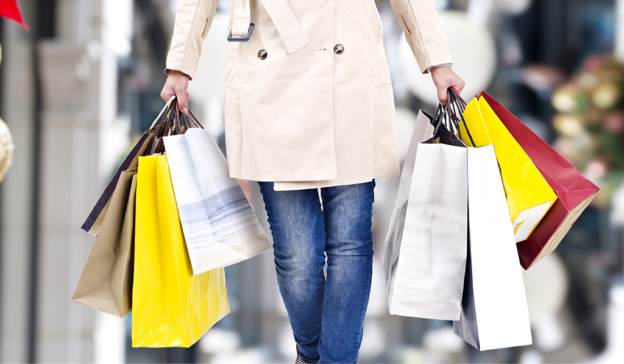 Woman Shopping on Black Friday in Las Vegas