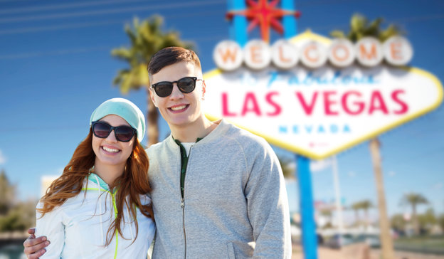 Couple Visiting Las Vegas in February
