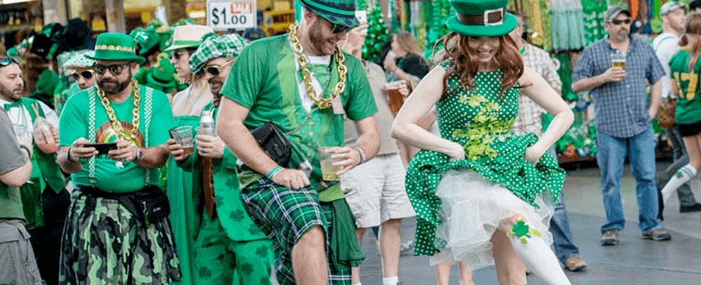 st patricks day people wear shamrock