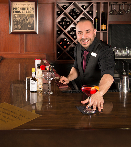 Bartender Serving Cocktails at Bar Prohibition!