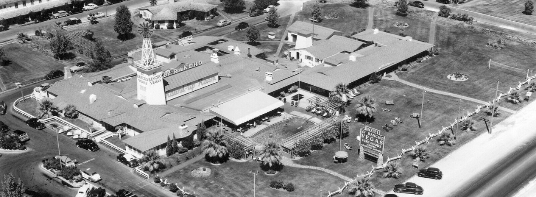 Aerial Shot of El Rancho Resort Hotel in Las Vegas