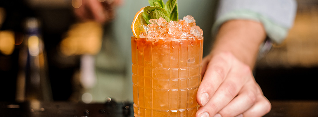 Bartender Serving Alcohol-Free Cocktails at Las Vegas Bar