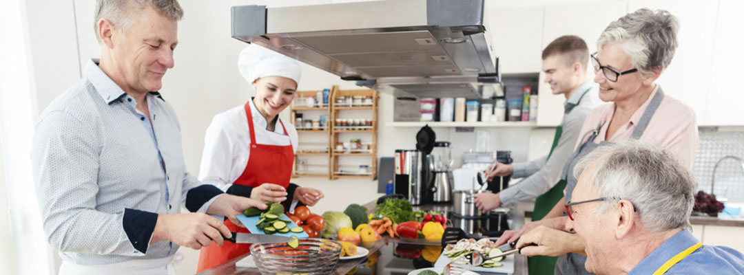 Family Taking Cooking Class for Mother’s Day in Las Vegas