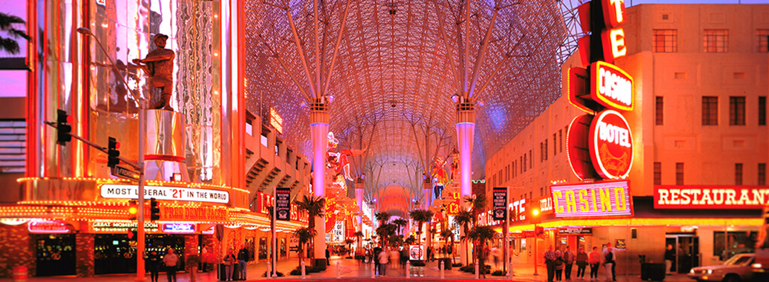 Fremont Street Experience in Las Vegas at Night