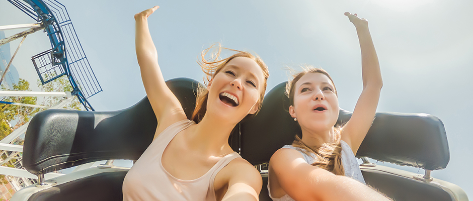 Friends Enjoying Las Vegas Thrill Rides