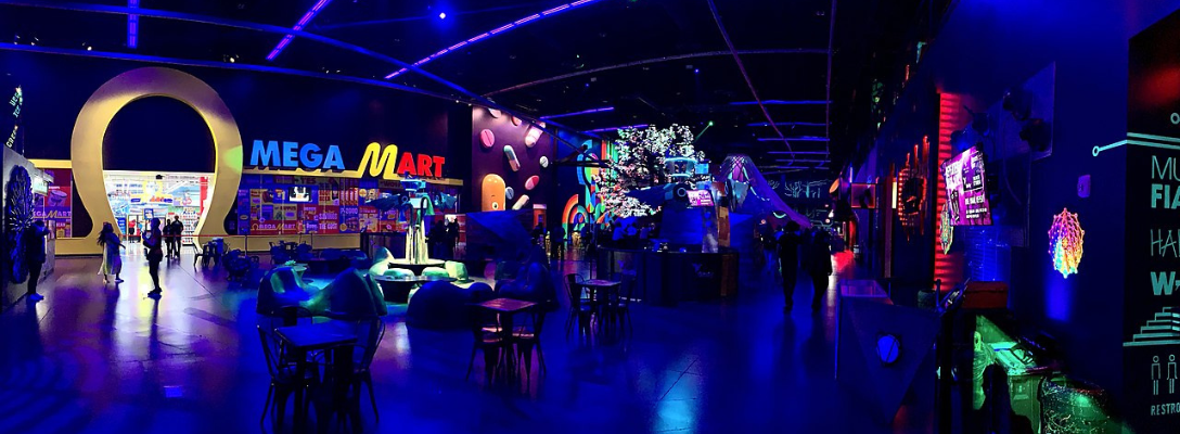 Interior Neon Art at AREA15 in Las Vegas