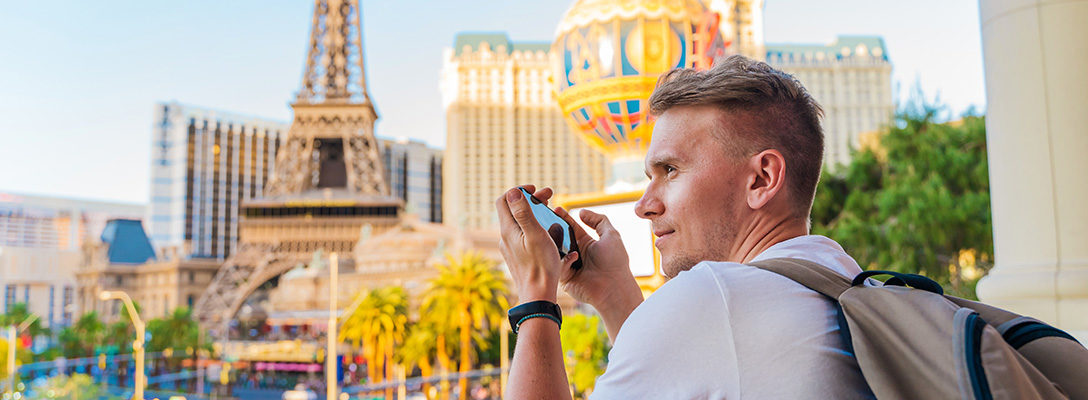 Man Enjoying Sober Activities in Las Vegas