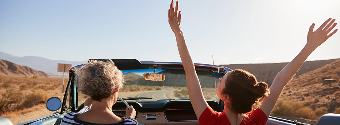 Mother and Daughter Taking Albuquerque to Las Vegas Drive