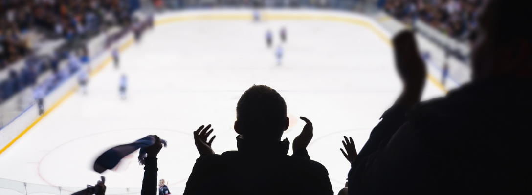 NHL Fans Cheering on VGK Hockey Game