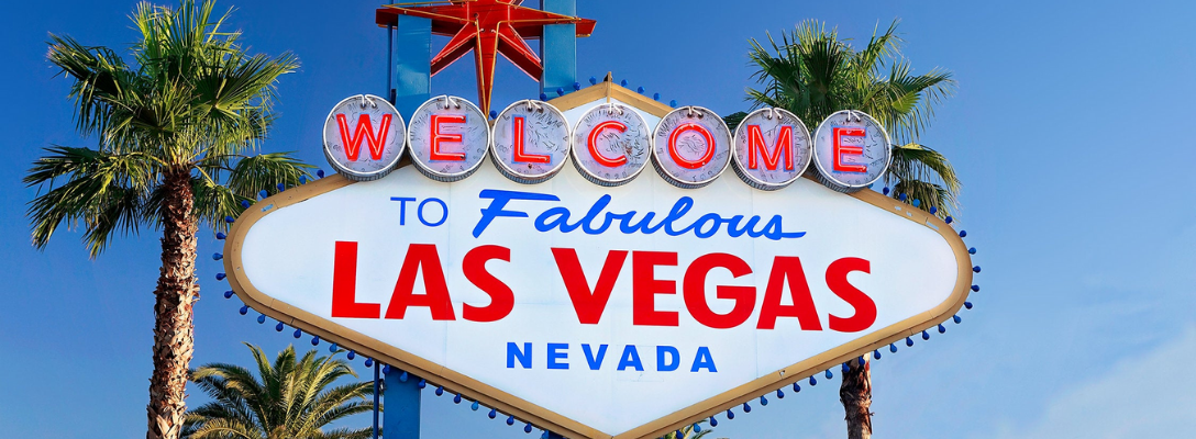 Palm Trees by the Las Vegas Sign in Summer