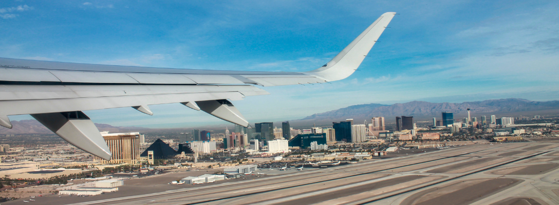 Plane Flying Into Las Vegas