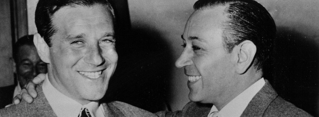 Vintage Photo of Bugsy Siegel and George Raft in Las Vegas