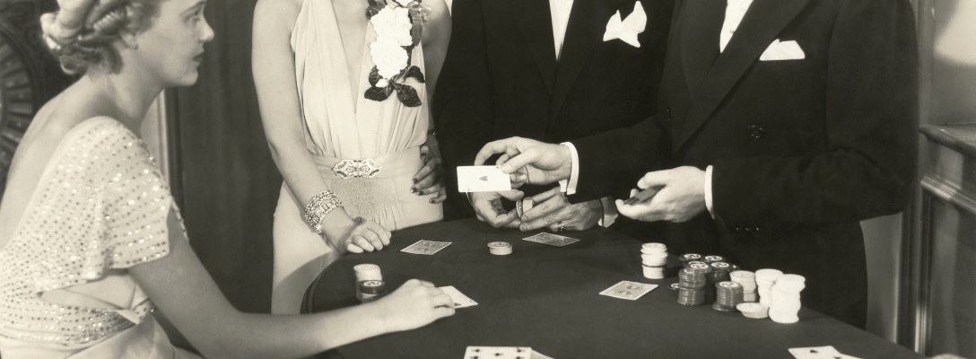 Vintage Photo of People in Las Vegas Casino