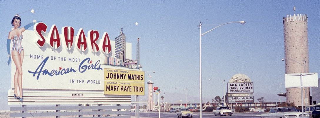 Vintage Photo of Sahara Sign in Las Vegas