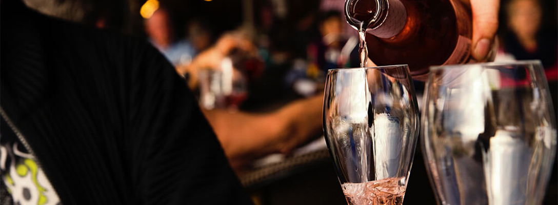 Champagne Being Poured for Date Night in Las Vegas