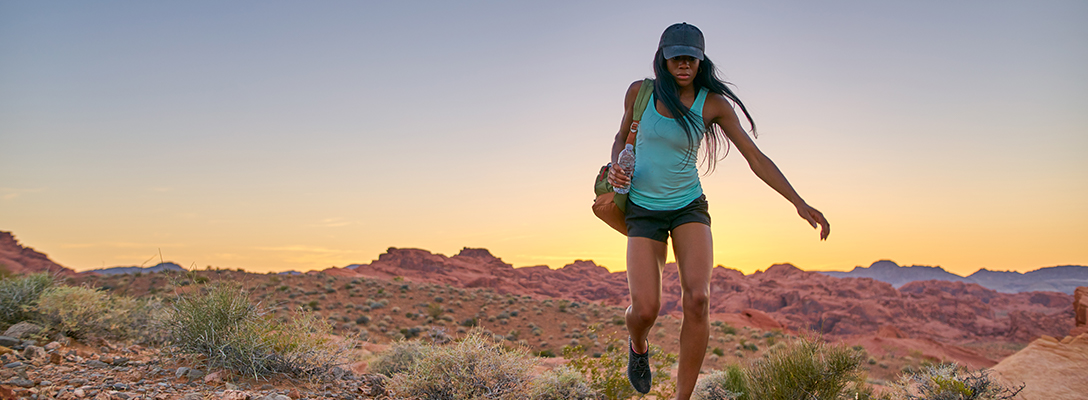 Woman Going for a Hike in Nevada
