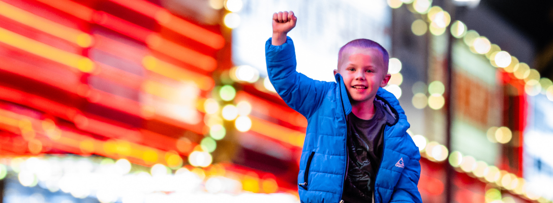 Young Boy Dancing at Free Downtown Las Vegas Concert